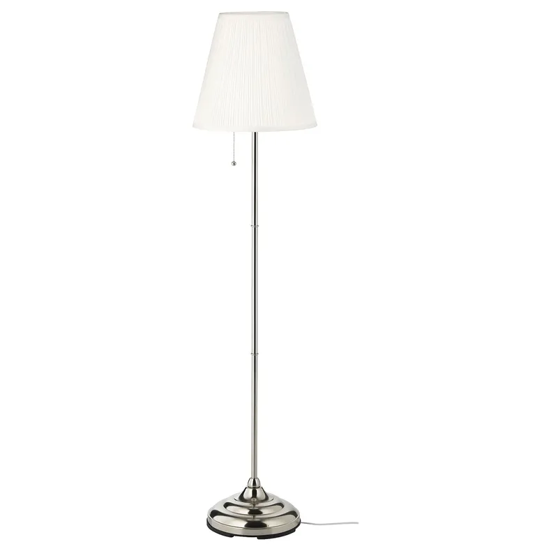 IKEA ÅRSTID ОРСТІД, торшер, нікельований/білий 601.638.62 фото №1