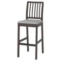 IKEA EKEDALEN ЕКЕДАЛЕН, барний стілець зі спинкою, темно-коричневий / ОРРСТА світло-сірий, 75 см 104.005.40 фото thumb №1