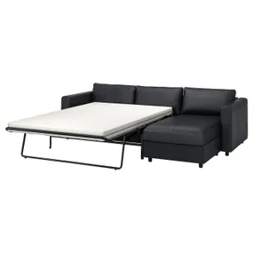 IKEA VIMLE ВИМЛЕ, 3-местный диван-кровать с козеткой, Гранн / Бомстад черный 594.773.59 фото
