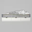 IKEA LYNGÖR ЛинГЁР, тахта, Vågstranda medium hard, LIght bлуe white, 180x200 см фото thumb №4