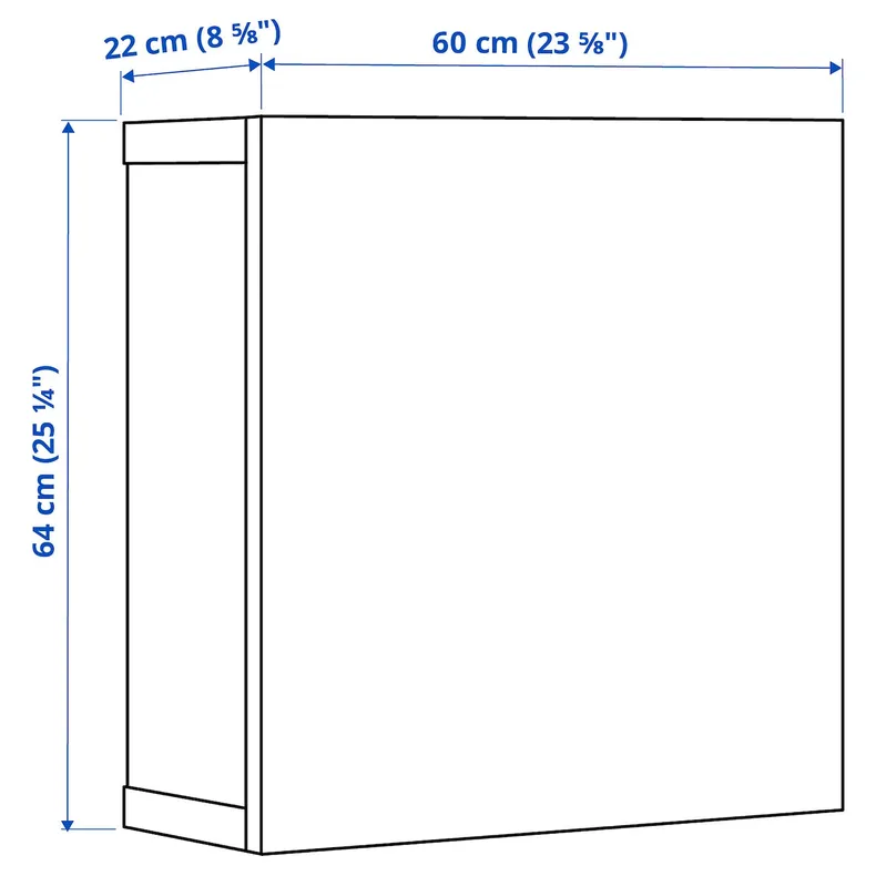 IKEA BESTÅ БЕСТО, комбинация настенных шкафов, белый / Суттервикен белый, 60x22x64 см 994.296.77 фото №3