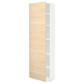 IKEA METOD МЕТОД, висока шафа із полицями, білий / АСКЕРСУНД під світлий ясен, 60x37x200 см 594.549.42 фото