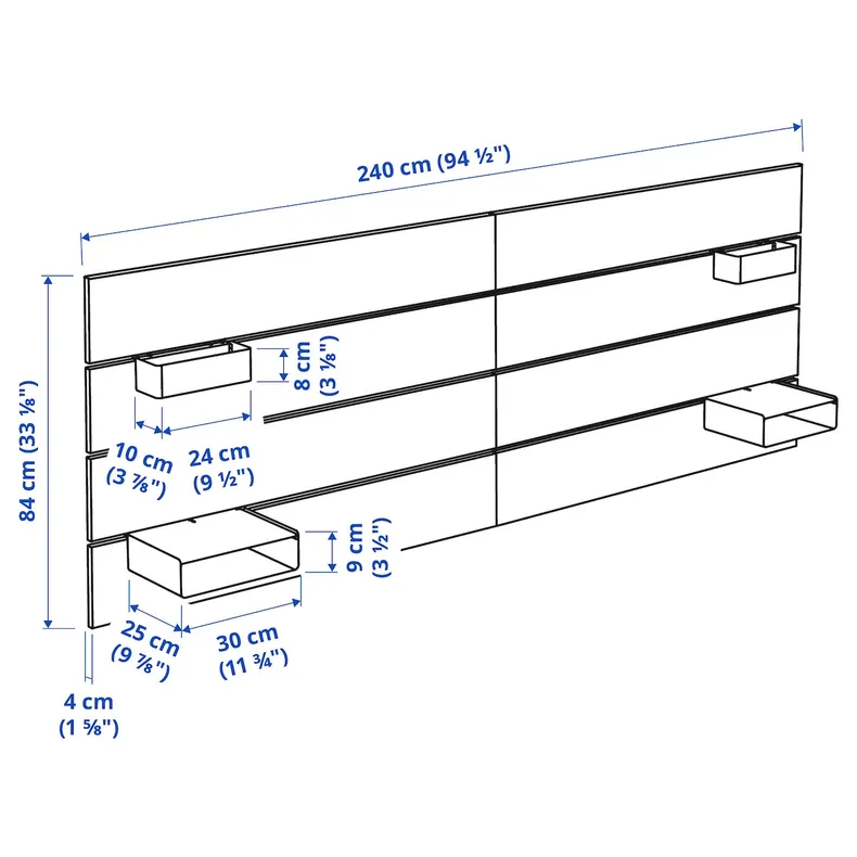 IKEA NORDLI НОРДЛИ, изголовье, белый, 140 / 160 см 103.729.76 фото №5