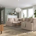 IKEA KIVIK КИВИК, 6-местный п-образный диван, Талмира бежевый 895.277.20 фото thumb №2