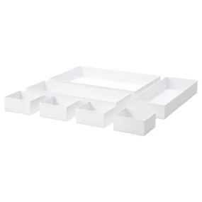 IKEA MALAREN МАЛАРЕН, набор коробок, 7 шт., белый 704.644.59 фото