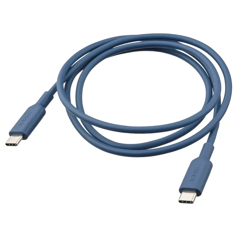 IKEA SITTBRUNN СИТТБРУНН, кабель USB-C–USB-C, голубой, 1 m 305.466.50 фото №1
