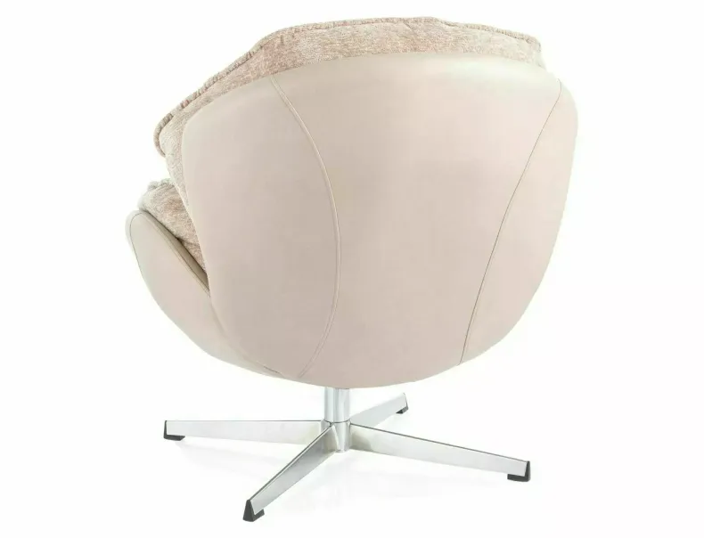 Кресло мягкое поворотное SIGNAL BETTY, ткань + экокожа: античный розовый фото №2