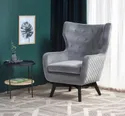 Крісло м'яке HALMAR MARVEL сірий/чорний фото thumb №2