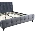 Кровать двуспальная бархатная MEBEL ELITE LINO Velvet, 160x200 см, Серый фото thumb №9