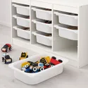 IKEA TROFAST ТРУФАСТ, комбінація для зберіган +контейнери, білий/білий, 99x44x56 см 292.284.70 фото thumb №3
