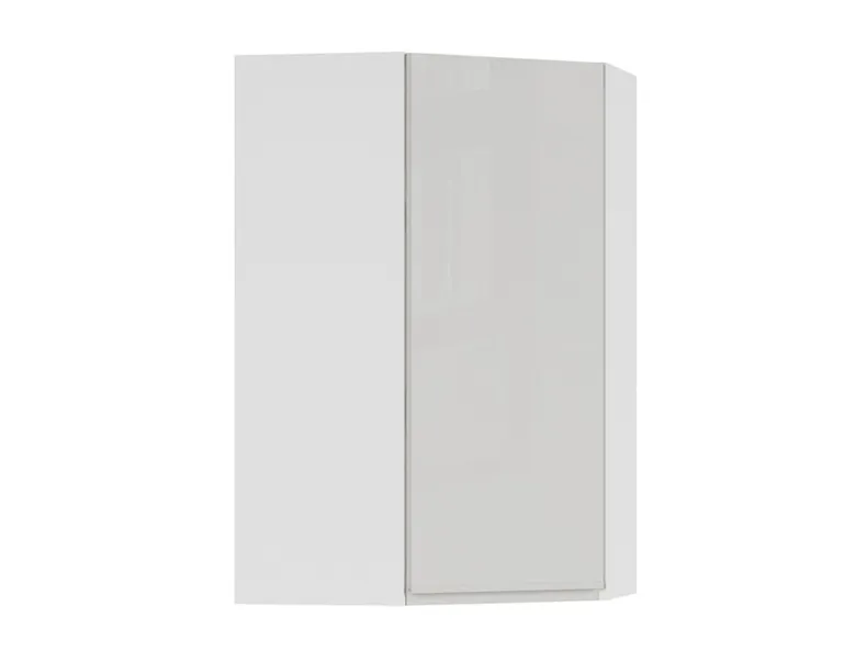 BRW Угловой верхний кухонный шкаф Sole 60 см левый светло-серый глянец, альпийский белый/светло-серый глянец FH_GNWU_60/95_L-BAL/XRAL7047 фото №2