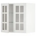 IKEA METOD МЕТОД, настінна шафа, полиці / 2 склх дверц, білий / стенсундський білий, 60x60 см 294.678.75 фото thumb №1