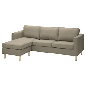 IKEA PÄRUP ПЕРУП, 3-місний диван із кушеткою, Фритуна сіро-коричнева 395.142.92 фото
