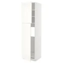 IKEA METOD МЕТОД, висока шафа для холодильника, 2 дв, білий / ВАЛЛЬСТЕНА білий, 60x60x220 см 195.073.58 фото thumb №1