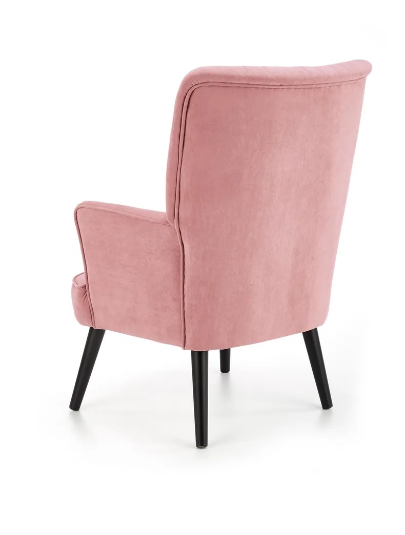 М'яке крісло оксамитове HALMAR DELGADO BLUVEL 52, рожевий фото №4