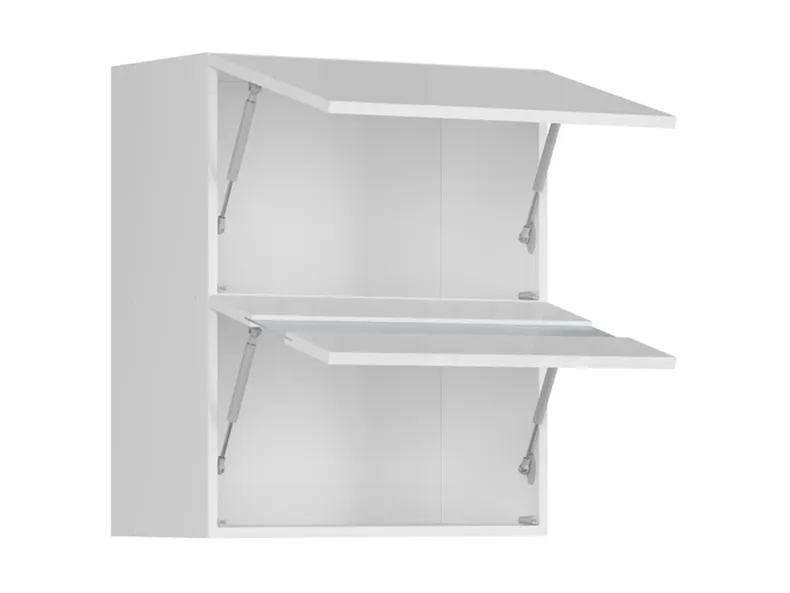 BRW Верхний кухонный шкаф Sole L6 60 см с откидным дисплеем белый экрю, альпийский белый/экрю белый FK_G2O_60/72_OV/O-BAL/BIEC фото №3