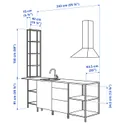 IKEA ENHET ЕНХЕТ, кухня, білий, 243x63.5x241 см 293.381.43 фото thumb №3