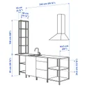 IKEA ENHET ЭНХЕТ, кухня, белый, 243x63.5x241 см 293.381.43 фото thumb №3