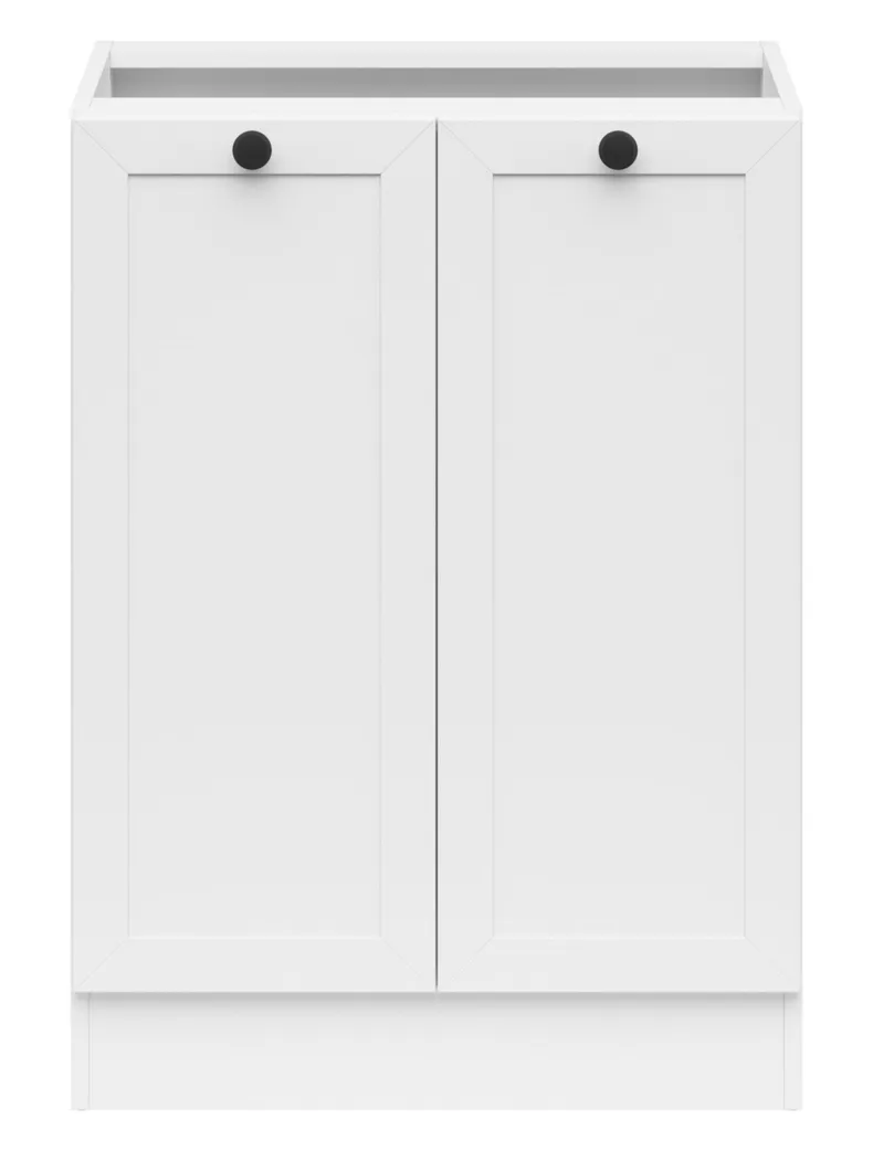 BRW Двухдверный кухонный шкаф Junona Line 60 см белый, белый D2D/60/82_BBL-BI/BI фото №1