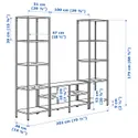 IKEA VITTSJÖ ВИТШЁ, шкаф для ТВ, комбинация, черно-коричневый / стекло, 202x36x175 см 992.945.60 фото thumb №4