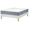 IKEA LYNGÖR ЛЮНГЕР, диван-ліжко, Vågstranda середня твердість / легка блакитна біла, 180x200 см 195.540.62 фото thumb №1