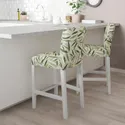IKEA BERGMUND БЕРГМУНД, барний стілець зі спинкою, білий / Fågelfors різнокольоровий, 62 см 593.997.57 фото thumb №2