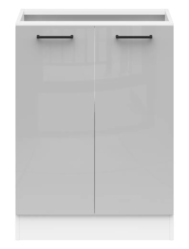 BRW Junona Line базовый шкаф для кухни 60 см светло-серый глянец, светло-серый глянец D2D/60/82_BBL-BI/JSZP фото №1