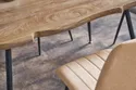 Кухонний стіл HALMAR LARSON 120x80 см, стільниця - натуральний дуб, ніжки - чорні фото thumb №3