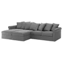 IKEA GRÖNLID ГРЕНЛІД, чохол для 4-місного дивана, з кушетками / ЛЬЙУНГЕН класичний сірий 394.091.11 фото thumb №2