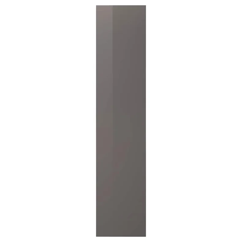 IKEA FARDAL ФАРДАЛЬ, дверцята з петлями, сірий глянцевий, 50x229 см 293.855.25 фото №1