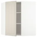 IKEA METOD МЕТОД, угловой навесной шкаф с полками, белый / Стенсунд бежевый, 68x80 см 294.079.71 фото thumb №1