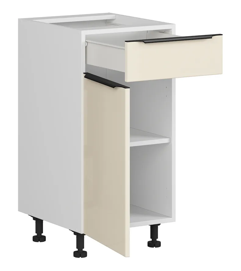 BRW Кухонный шкаф Sole L6 40 см левосторонний с выдвижным ящиком магнолия жемчуг, альпийский белый/жемчуг магнолии FM_D1S_40/82_L/SMB-BAL/MAPE фото №3