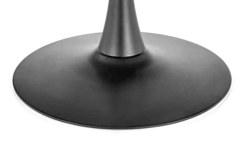 Стіл кухонний круглий HALMAR CARMELO 100x100 см, стільниця - горіх, ніжка - чорний фото №6