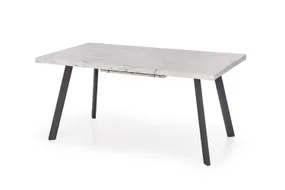 Кухонний стіл розкладний HALMAR DALLAS 160-220x90 см чорний каркас, стільниця - мармур фото