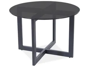 Журнальний стіл SIGNAL ALMERIA B, чорний прозорий / чорний, 60х45 см фото