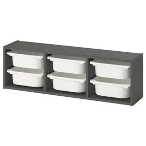 IKEA TROFAST, настенный шкаф, Серый/белый, 99x21x30 см 795.754.91 фото