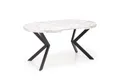 Кухонний стіл HALMAR PERONI 100-250x100 см білий мармур - чорний фото thumb №12