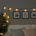 IKEA BLÖTSNÖ БЛЕТСНЕ, LED гірлянда, 24 лампи, для приміщення чорний фото thumb №3