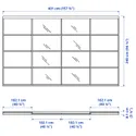 IKEA SKYTTA СКЮТТА / MEHAMN / AULI МЕХАМН / АУЛИ, дверь раздвижная, комбинация, Зеркало из алюминия / дуба, окрашенное в белый цвет, 401x240 см 695.759.05 фото thumb №3