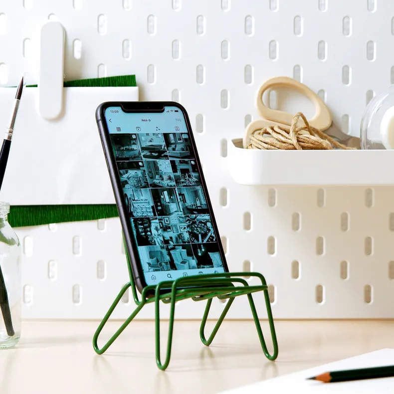 IKEA KRUBBET КРУББЕТ, підставка для мобільного телефону, темно-зелений 605.778.43 фото №2