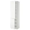 IKEA METOD МЕТОД, высокий шкаф с полками / 2 дверцы, белый / Рингхульт белый, 60x60x220 см 494.575.97 фото thumb №1