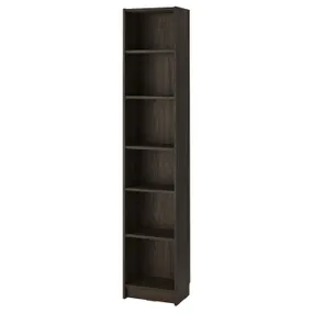IKEA BILLY БІЛЛІ, книжкова шафа, темно-коричневий під дуб, 40x28x202 см 604.927.78 фото