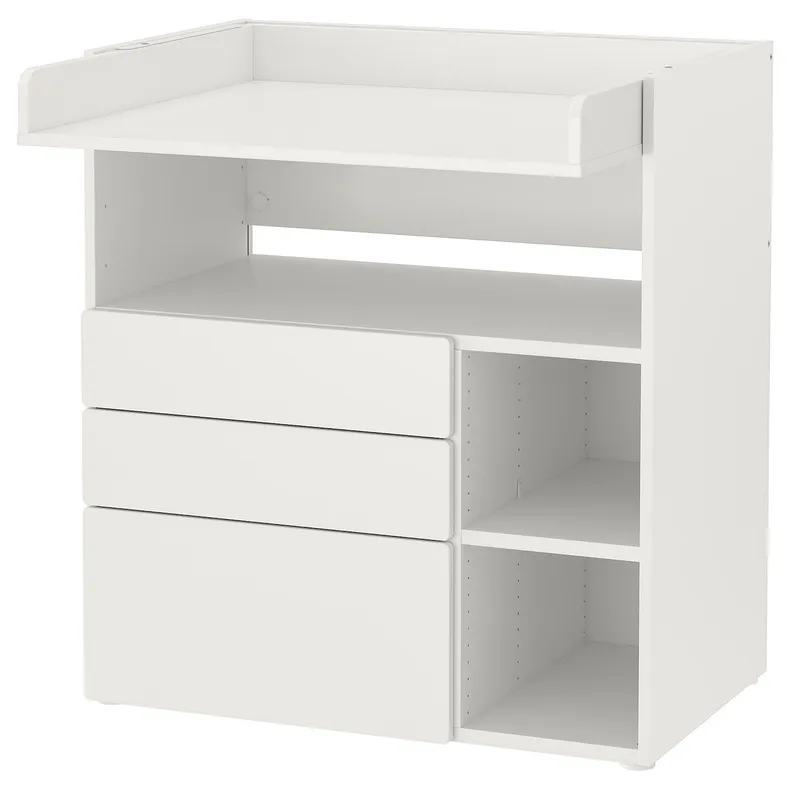 IKEA SMÅSTAD СМОСТАД, пеленальный стол, белый с 3 ящиками, 90x79x100 см 193.921.59 фото №1