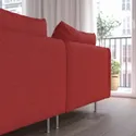 IKEA SÖDERHAMN СОДЕРХЭМН, 3-местный диван, с открытым концом / Тонуруд красный 895.144.64 фото thumb №4