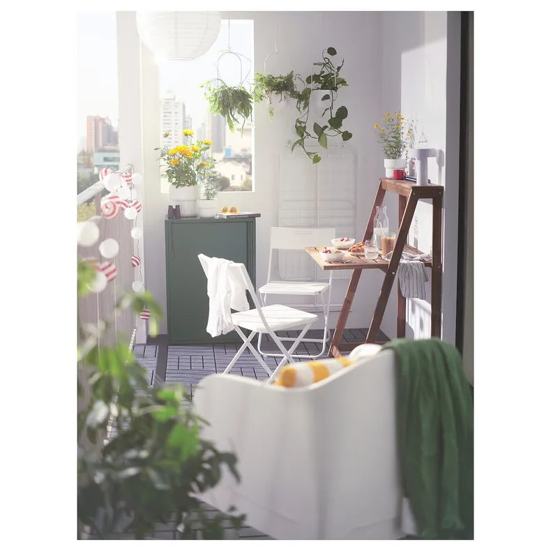 IKEA FEJAN ФЕЙЯН, садовый стул, складной белый 102.553.07 фото №15