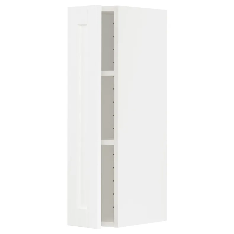 IKEA METOD МЕТОД, шафа навісна із полицями, білий Енкопінг / білий імітація дерева, 20x80 см 394.734.99 фото №1