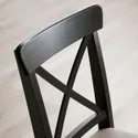 IKEA INGOLF ИНГОЛЬФ, стул, коричнево-черный / нолхага серо-бежевый 004.730.75 фото thumb №6