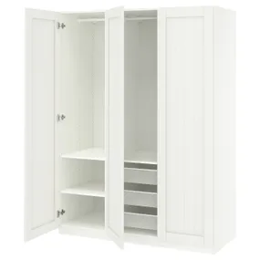 IKEA PAX ПАКС / GULLABERG ГУЛЛАБЕРГ, гардероб, комбинация, белый/белый, 150x60x201 см 995.615.58 фото