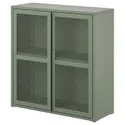 IKEA IVAR ІВАР, шафа з дверцятами, сіро-зелена сітка, 80x83 см 505.312.52 фото thumb №1