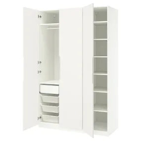 IKEA PAX ПАКС / TONSTAD ТОНСТАД, гардероб, комбинация, белый/кремовый, 150x60x236 см 595.489.84 фото